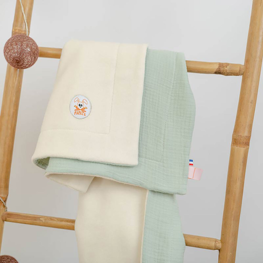 Organic Cotton Fleece Blanket - Green