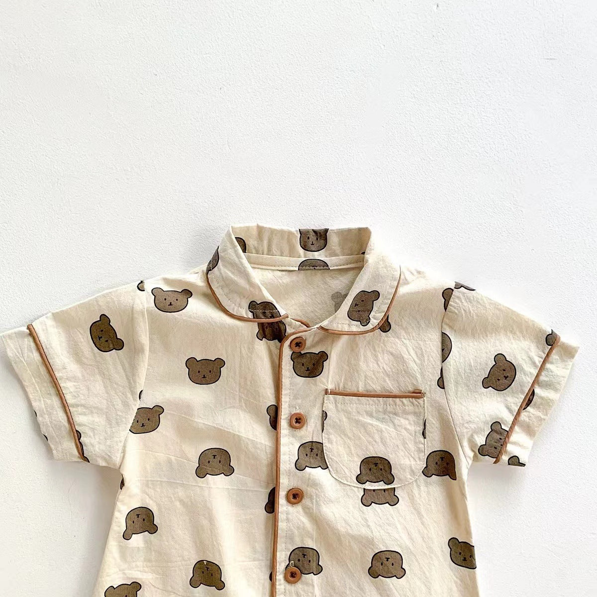 Baby Boy Animal Polka Dot Print Single Breasted Design Short Rompers P